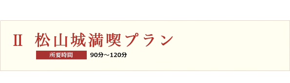 Ⅱ　松山城満喫プラン　所要時間90分～120分